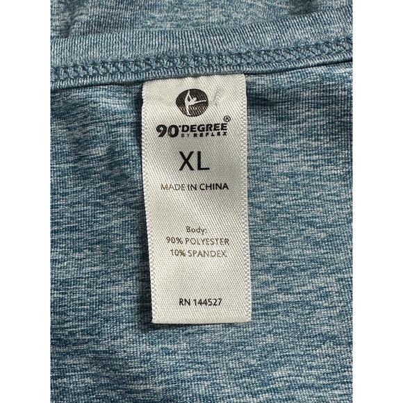 90 Degrees By Reflex Top Womens XL Lot of 2 Blue Gray V-Neck Workout Gym Active - Picture 13 of 14
